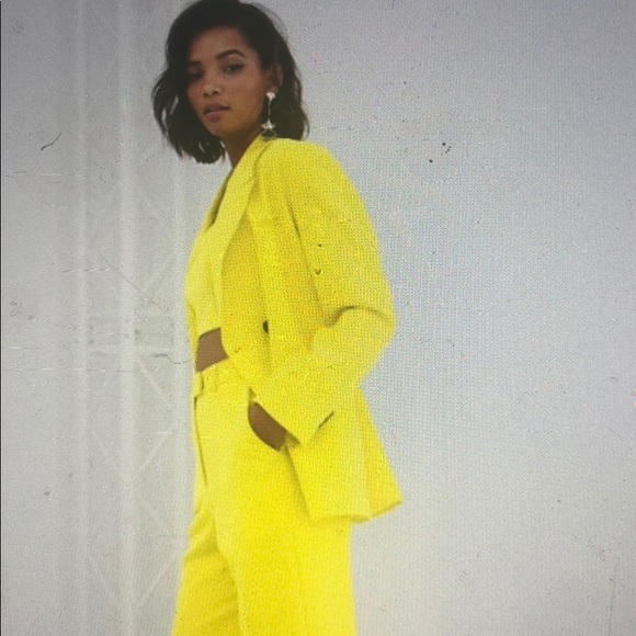 ASOS bright yellow double breasted Mansy jacket - Picture 5 of 12